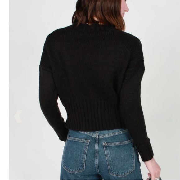 Wooden Ships Jac Cropped Ribbed Mohair Wool Cardigan M/L - Picture 2 of 4